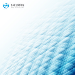 Wall Mural - abstract perspective geometric hexagon pattern blue background, creative design templates.