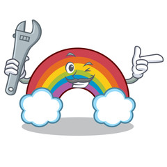 Sticker - Mechanic colorful rainbow character cartoon