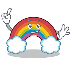 Poster - Finger colorful rainbow character cartoon