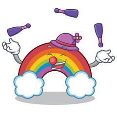 Sticker - Juggling colorful rainbow character cartoon