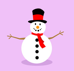 Wall Mural - Snowman vector illustration