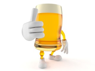 Sticker - Beer character with thumbs up gesture