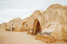 Scenery For The Movie "Star Wars" Near Nefta Town In Tunisia. Tatooine Planet Industrial Equipment.