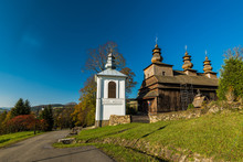 Orthodox Wooden Church In Wislok Wielki,Bieszczady,Poland