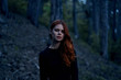 © SHOTPRIME STUDIO - Beautiful young woman in a black dress in a dark forest