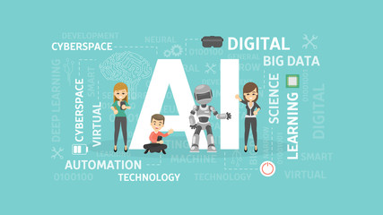 Wall Mural - ai concept illustration.