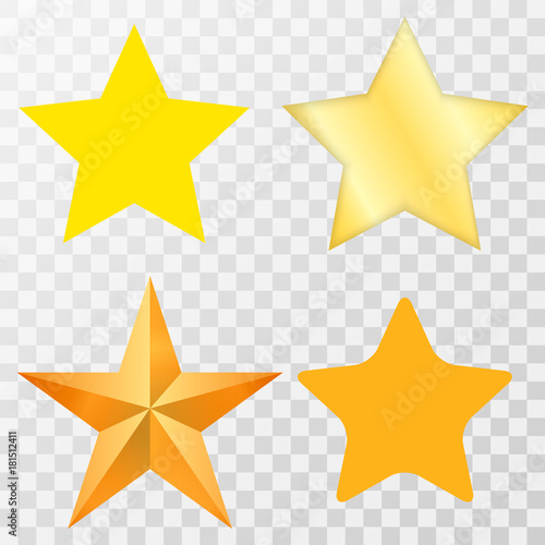Fotomural Star / Star-icon / Star-vector / Star set on transparent background