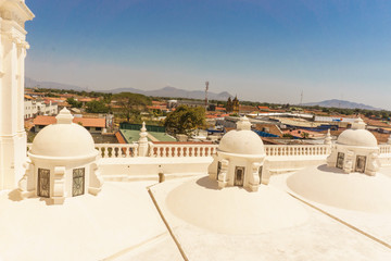 Wall Mural -  view from the roof of Leon Cathedral in Nicaragua, the biggest cathedral in Central America