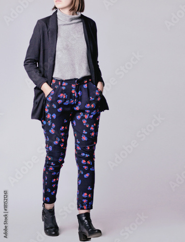 black smart cigarette trousers