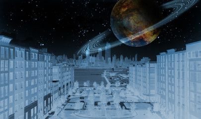 Wall Mural - planet saturn galaxy