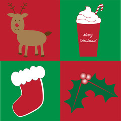 Wall Mural - Merry Christmas Items