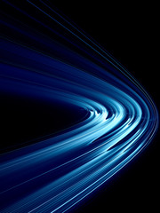 Wall Mural - abstract blue and black background texture. dynamic curves ands blurs pattern. detailed fractal grap