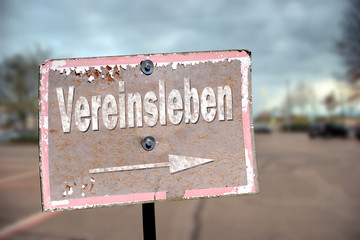 Wall Mural - Schild 203 - Vereinsleben