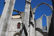 Collapsed cathedral roof at Carmo Convent