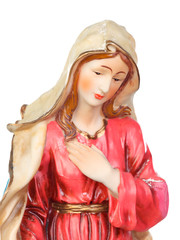 Wall Mural - Ceramic figure of the Virgin Mary