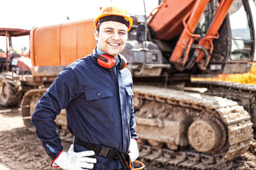 Worker in a construction site