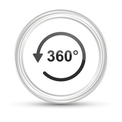 Sticker - Weißer Button - 360 Grad - VR