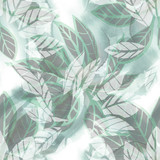 Floral Seamless Pattern. Watercolor Illustration of Leaves.