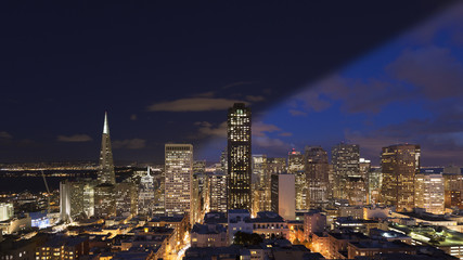 Wall Mural - San Francisco Skyline twilight transition