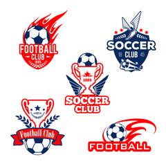 Wall Mural - Football sport club, soccer game competition badge