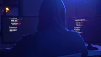 fail of hacker using computer for cyber attack