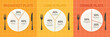 Healthy eating plate diagram. Breakfast, lunch and dinner