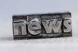 Fototapeta  - news in lead letters