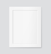 Realistic White Frame. Vector Mock Up