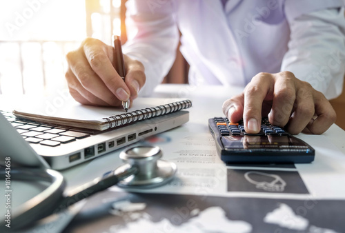 Fotomural Healthcare costs and fees concept