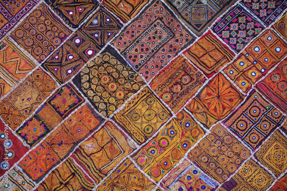 Traditional Indian Wall Tapestry In Rajasthan India Wall Mural