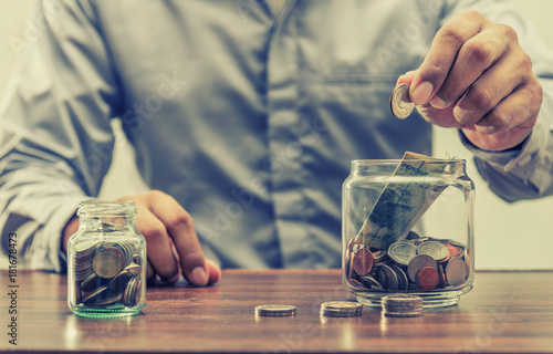 Fotomural Save money for retirement for finance business concept