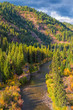 Autumn light and color over a river in north Idaho