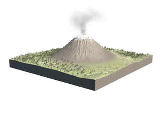 Wall Mural - Parts of a volcano