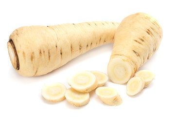 Parsnip isolated on the white background close up