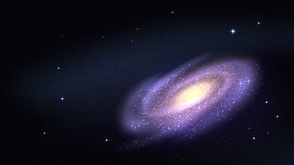 vector wallpaper with a galaxy and starry sky