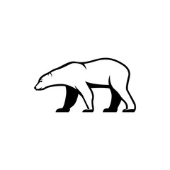 Wall Mural - vector bear silhouette