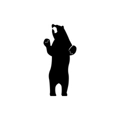 Wall Mural - vector bear silhouette