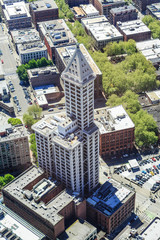 Sticker - Smith Tower from Above