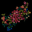 Embroidery ethnic pattern with small wild flowers.