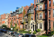 Back Bay Apartment Buildings In Boston, Massachusetts