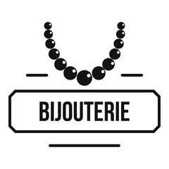 Jewelry bijouterie logo, simple black style