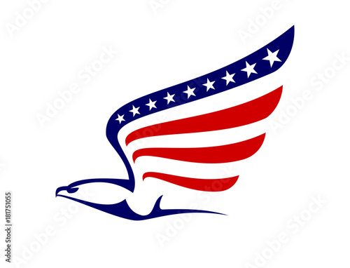 Animal Eagles Bird Like American Flag With Stars Logo Symbol Buy This Stock Vector And Explore Similar Vectors At Adobe Stock Adobe Stock