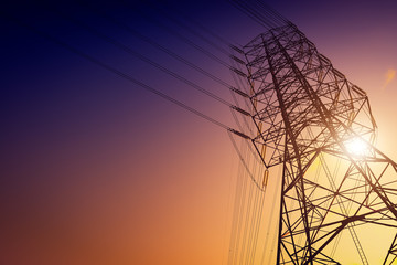 Wall Mural - high voltage post or high voltage tower