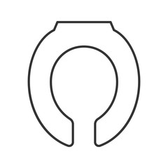 Canvas Print - Toilet seat linear icon
