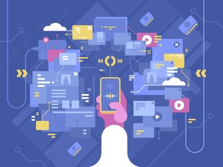 Wall Mural - search engine on internet