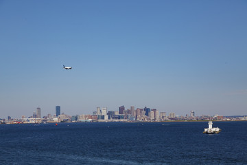 Poster - Plane Over Boston