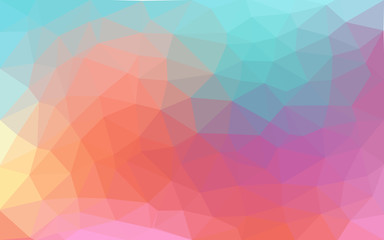 Wall Mural - Light pastel color vector Low poly crystal background. Polygon design pattern. Low poly illustration background.