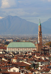 Wall Mural - panoramic with of VICENZA city in Italy