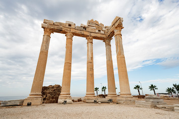 Sticker - Columns of an ancient Greek temple, ruins
