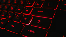 Computer Keyboard With Red Backlight